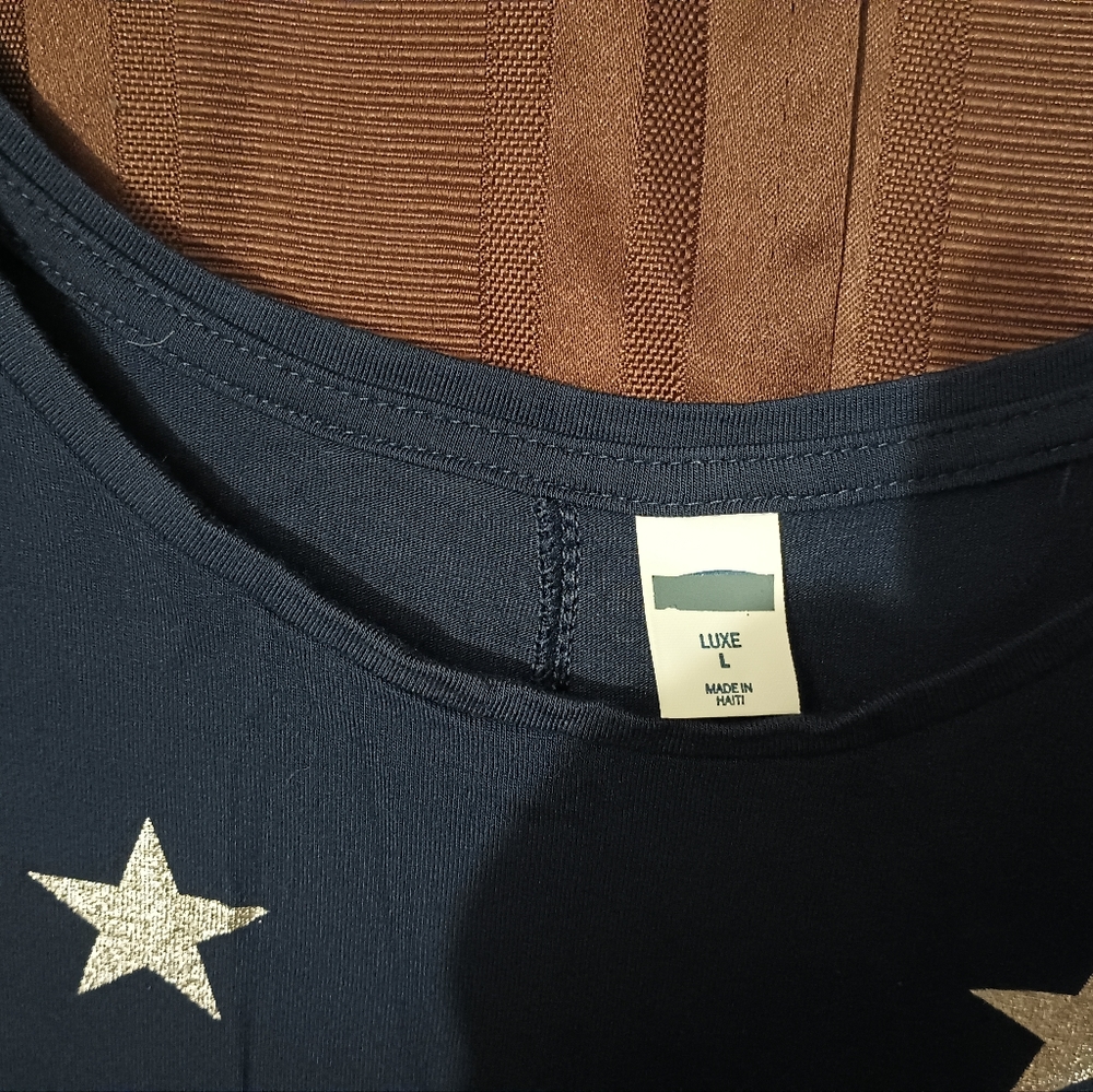 Old Navy Blue & Silver Stars Blouse